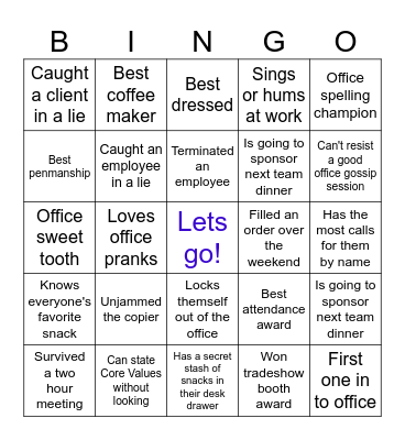Farewell Bingo Card
