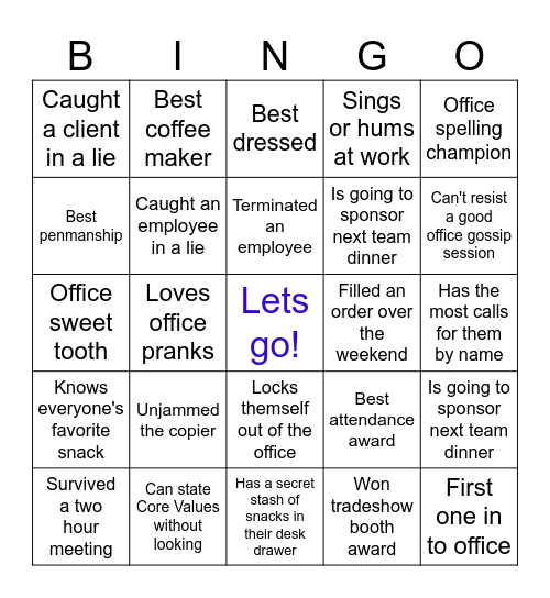 Farewell Bingo Card