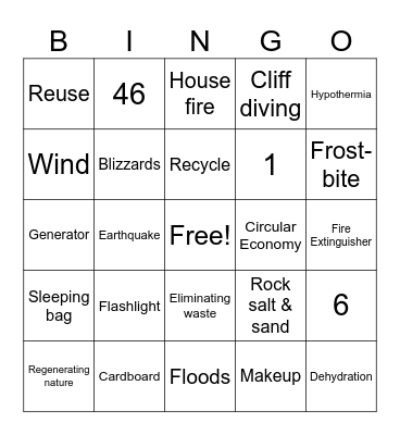 Are You Prepared? Bingo Card