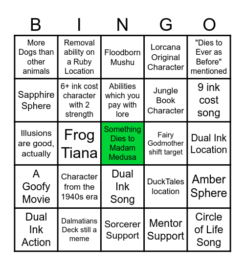 Archazia's BINGO Card
