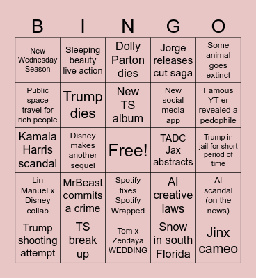 2025 Bingo Card