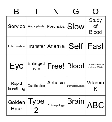 HOSA Bingo Card
