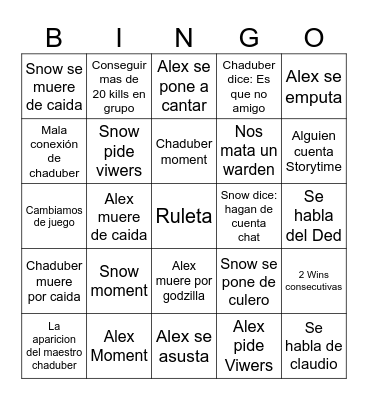 PapuBingo Card