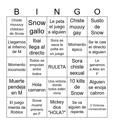 BINGO LA ELITE Bingo Card