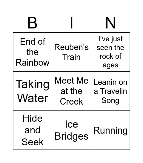 1/24 Bingo Card
