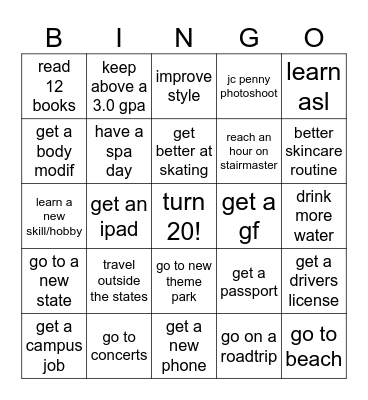 2025 Bingo Card