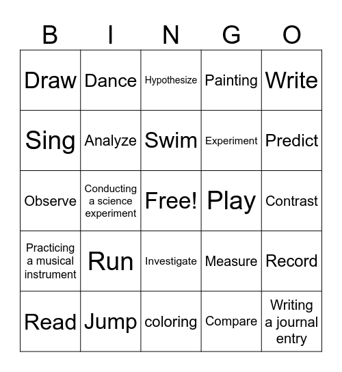 ADJECTIVES & NATIONALITIES Bingo Card