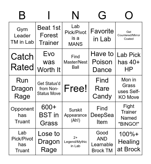 Kaizo Bingo Card