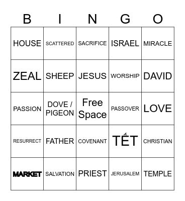 SERMON BINGO Card