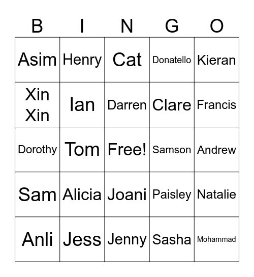 EnLi's 25th Bday Bingo Party! Bingo Card