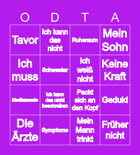 Odenthal Bingo Card