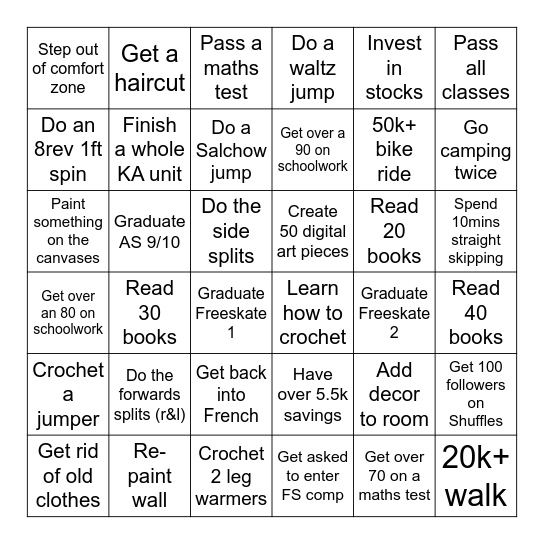 2025 Bingo! Bingo Card