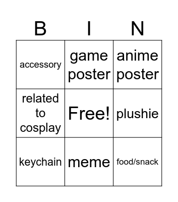 Con Bingo Card