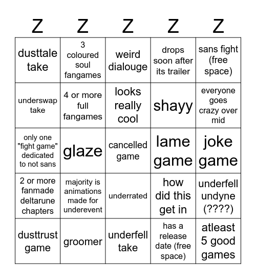 mid bingo Card