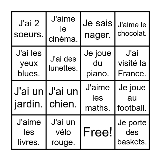 Mystery Match Bingo Card