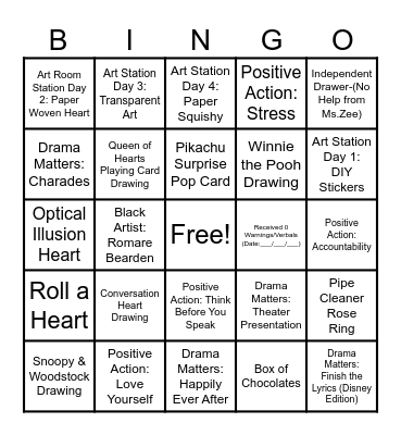 February Bingo 2025 Bingo Card