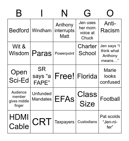 Budcom BINGO Card