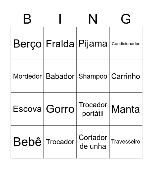 Chá do Ben Bingo Card