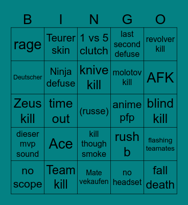 cs bingo Card