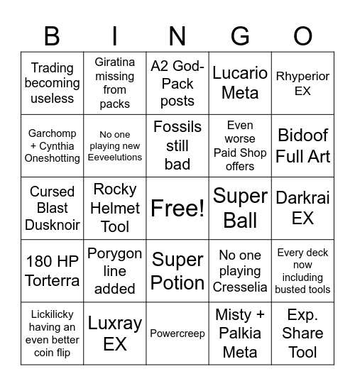 A2 Predictions Bingo Card