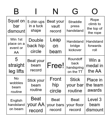 Meet season bingo! Bingo Card