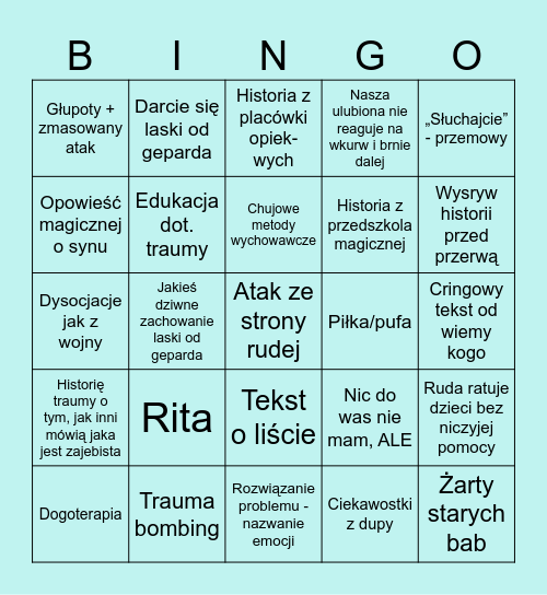 Podyplomówa Bingo Card