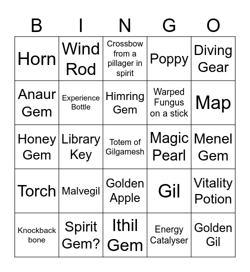 PvPlegacy Bingo Card