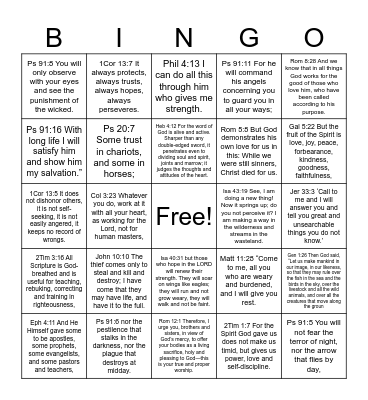 Bible Bingo Card