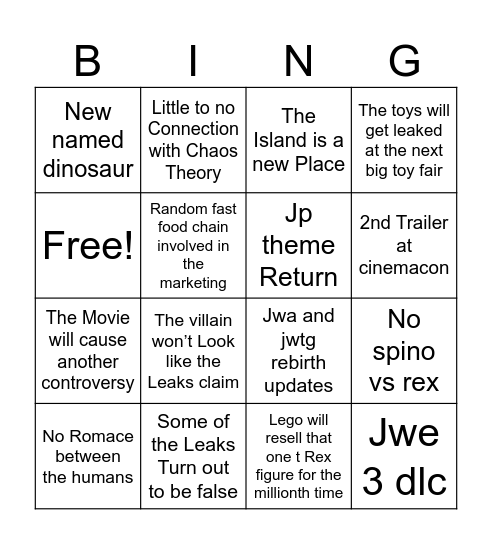 Jw rebirth bingo Card