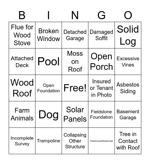 Survey Review Bingo! Bingo Card