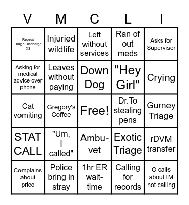 Saturday Bingo Card
