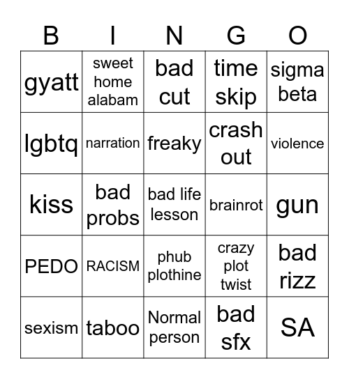 TT BINGO Card
