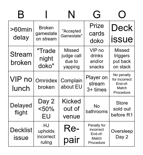 Ascent Utrecht Bingo Card