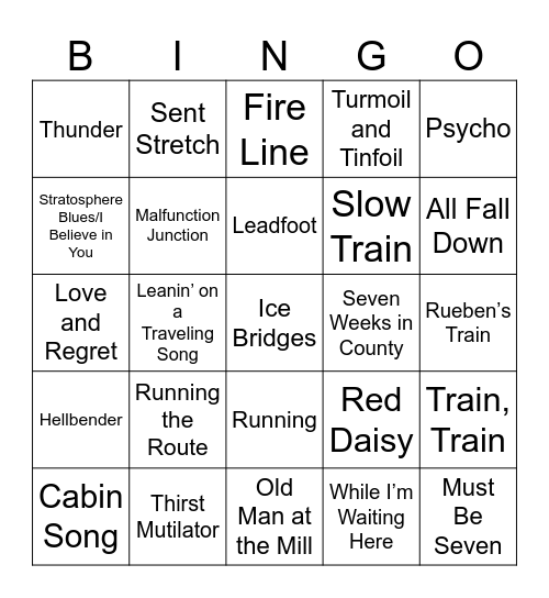 Ball 1/25 and 1/26 Bingo Card