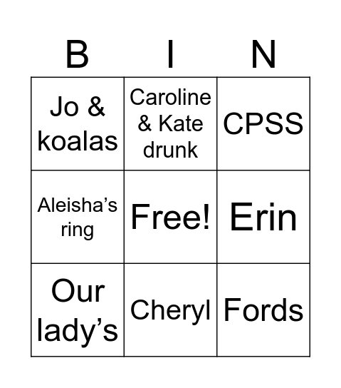 Bingo Card