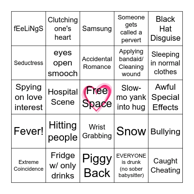 Kdrama Bingo! Bingo Card