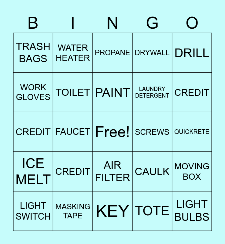 GET Involved Bingo Card