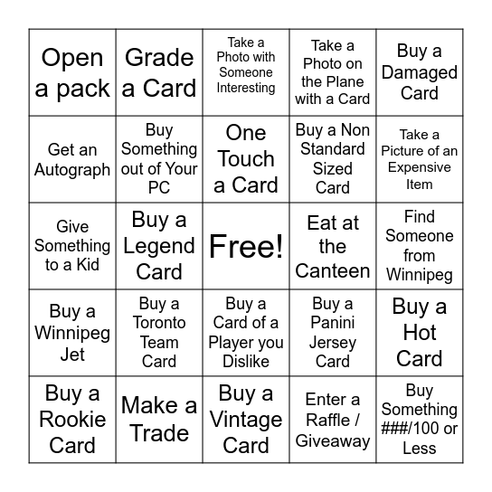 Toronto Expo '25 Scavenger Hunt Bingo Card