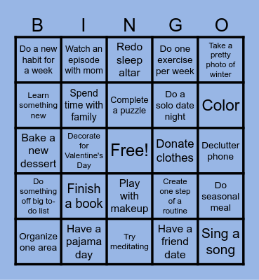 Winter BINGO Card