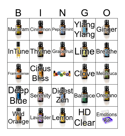 Essential Oils Bingo Card