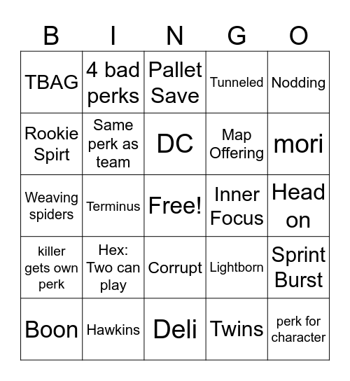 Chaos Shuffle Bingo Card
