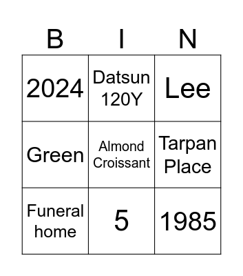 All about Vicki Bingo Card