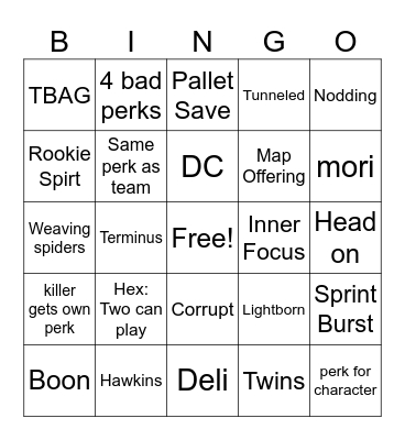 Chaos Shuffle Bingo Card