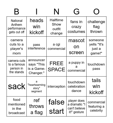 BINGO BOWL Bingo Card
