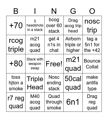 C4S Bingo Card