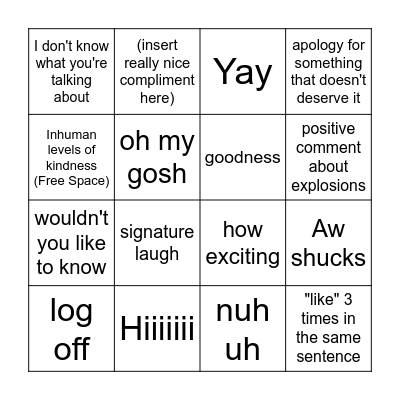 Mercy Bingo Card Bingo Card
