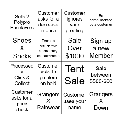 Microsoft Word  Bingo Card
