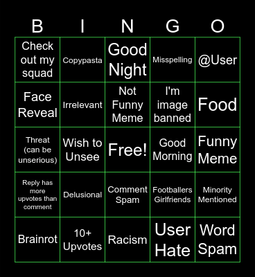 SoFIFA General Discussions Bingo Card