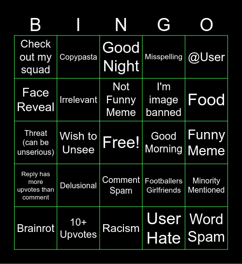 SoFIFA General Discussions Bingo Card