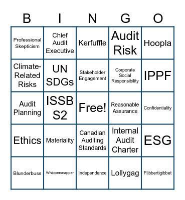 Winter 2025 AFM 451 Audit Strategy (Week 04 Class 07) Bingo Card